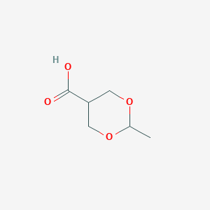 molecular formula C6H10O4 B143840 2-Methyl-1,3-dioxane-5-carboxylic acid CAS No. 138943-96-1