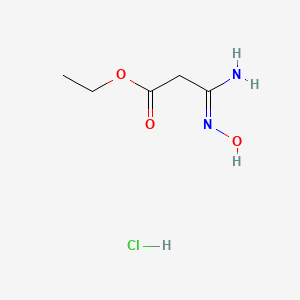 molecular formula C5H11ClN2O3 B1438403 (N-Hydroxycarbamimidoyl)-acetic acid ethyl ester hydrochloride CAS No. 89799-66-6