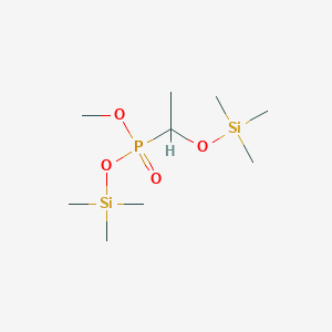 molecular formula C9H25O4PSi2 B14384047 Methyl trimethylsilyl {1-[(trimethylsilyl)oxy]ethyl}phosphonate CAS No. 89813-03-6