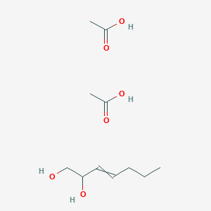 molecular formula C11H22O6 B14384054 Acetic acid;hept-3-ene-1,2-diol CAS No. 88367-54-8