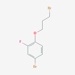 molecular formula C9H9Br2FO B1438408 4-Bromo-1-(3-bromopropoxy)-2-fluorobenzene CAS No. 1094435-44-5