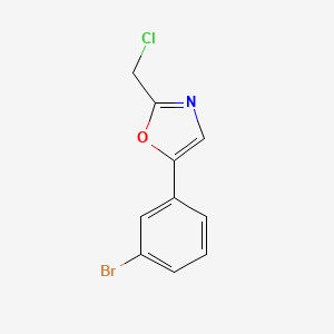 molecular formula C10H7BrClNO B1438410 5-(3-Bromophenyl)-2-(chloromethyl)-1,3-oxazole CAS No. 1094382-35-0