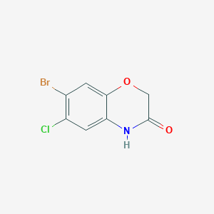 molecular formula C8H5BrClNO2 B1438411 7-bromo-6-chloro-2H-benzo[b][1,4]oxazin-3(4H)-one CAS No. 5791-56-0
