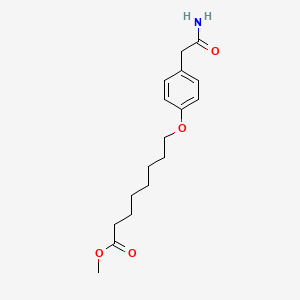 molecular formula C17H25NO4 B14384128 Methyl 8-[4-(2-amino-2-oxoethyl)phenoxy]octanoate CAS No. 89790-20-5