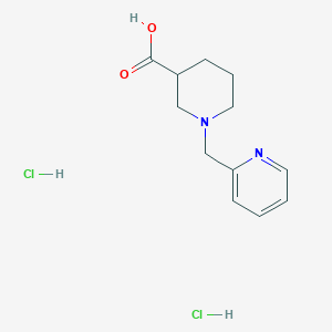 molecular formula C12H18Cl2N2O2 B1438415 1-(Pyridin-2-ylmethyl)piperidine-3-carboxylic acid dihydrochloride CAS No. 887444-94-2