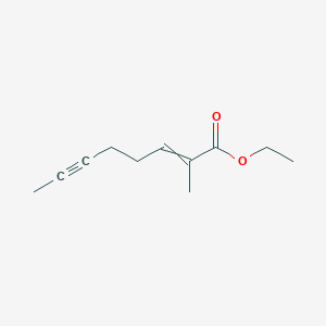 molecular formula C11H16O2 B14384171 Ethyl 2-methyloct-2-en-6-ynoate CAS No. 88212-38-8