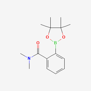 molecular formula C15H22BNO3 B1438418 N,N-Dimethyl-2-(4,4,5,5-tetramethyl-1,3,2-dioxaborolan-2-yl)benzamide CAS No. 956229-73-5