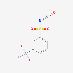 molecular formula C8H4F3NO3S B14384199 Benzenesulfonyl isocyanate, 3-(trifluoromethyl)- CAS No. 89983-95-9