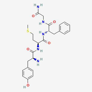 molecular formula C25H33N5O5S B14384203 Tyrosyl-methionyl-phenylalanyl-glycinamide CAS No. 87619-62-3