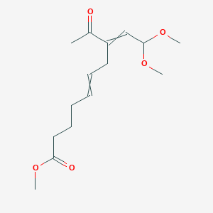 molecular formula C15H24O5 B14384211 Methyl 8-acetyl-10,10-dimethoxydeca-5,8-dienoate CAS No. 89871-98-7