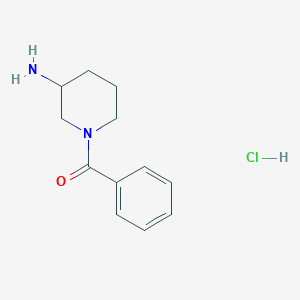 molecular formula C12H17ClN2O B1438425 1-Benzoylpiperidin-3-amine hydrochloride CAS No. 1158607-76-1