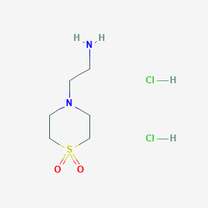 molecular formula C6H16Cl2N2O2S B1438427 4-硫代吗啉乙胺 1,1-二氧化物二盐酸盐 CAS No. 625106-56-1