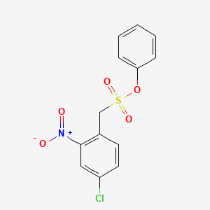 molecular formula C13H10ClNO5S B14384286 Phenyl (4-chloro-2-nitrophenyl)methanesulfonate CAS No. 89841-09-8