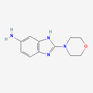molecular formula C11H14N4O B1438430 2-(morpholin-4-yl)-1H-1,3-benzodiazol-5-amine CAS No. 832102-58-6