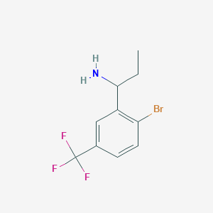 molecular formula C10H11BrF3N B1438432 1-(2-溴-5-三氟甲基-苯基)-丙胺 CAS No. 1020989-73-4