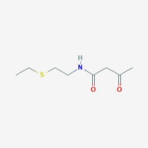 molecular formula C8H15NO2S B14384398 N-[2-(Ethylsulfanyl)ethyl]-3-oxobutanamide CAS No. 88124-13-4