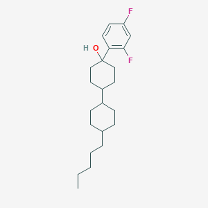 molecular formula C23H34F2O B14384446 1-(2,4-Difluorophenyl)-4-(4-pentylcyclohexyl)cyclohexan-1-ol CAS No. 89407-56-7
