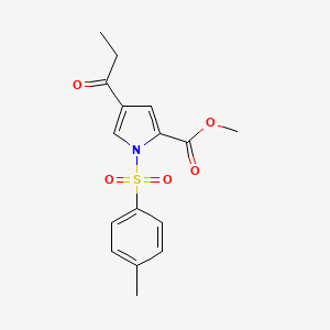 molecular formula C16H17NO5S B1438445 Methyl 4-propionyl-1-tosyl-1H-pyrrole-2-carboxylate CAS No. 1191272-69-1