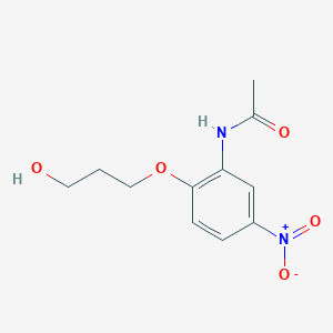 molecular formula C11H14N2O5 B14384477 N-[2-(3-Hydroxypropoxy)-5-nitrophenyl]acetamide CAS No. 89665-57-6