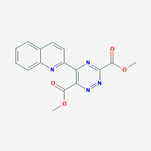 molecular formula C16H12N4O4 B14384482 Dimethyl 5-(quinolin-2-yl)-1,2,4-triazine-3,6-dicarboxylate CAS No. 88362-66-7
