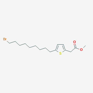 molecular formula C16H25BrO2S B14384498 Methyl [5-(9-bromononyl)thiophen-2-yl]acetate CAS No. 89913-75-7