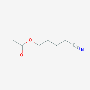 molecular formula C7H11NO2 B14384540 Pentanenitrile, 5-(acetyloxy)- CAS No. 89775-53-1