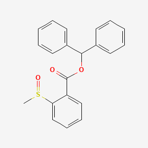molecular formula C21H18O3S B14384557 Diphenylmethyl 2-(methanesulfinyl)benzoate CAS No. 88375-86-4