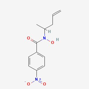 molecular formula C12H14N2O4 B14384559 N-Hydroxy-4-nitro-N-(pent-4-en-2-yl)benzamide CAS No. 88382-10-9