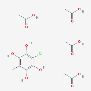 molecular formula C15H23ClO12 B14384581 Acetic acid;3-chloro-6-methylbenzene-1,2,4,5-tetrol CAS No. 88207-75-4