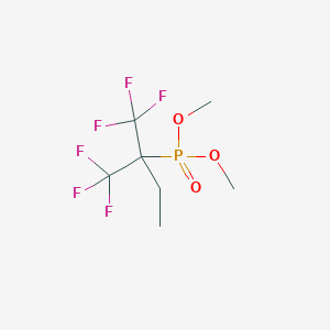 molecular formula C7H11F6O3P B14384616 Dimethyl [1,1,1-trifluoro-2-(trifluoromethyl)butan-2-yl]phosphonate CAS No. 87579-47-3