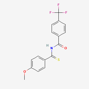 molecular formula C16H12F3NO2S B14384678 N-(4-Methoxybenzene-1-carbothioyl)-4-(trifluoromethyl)benzamide CAS No. 89804-56-8