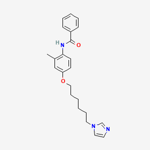 molecular formula C23H27N3O2 B14384685 N-(4-{[6-(1H-Imidazol-1-yl)hexyl]oxy}-2-methylphenyl)benzamide CAS No. 88138-20-9