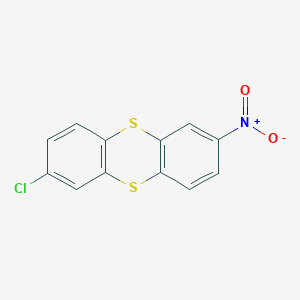 molecular formula C12H6ClNO2S2 B14384717 2-Chloro-7-nitrothianthrene CAS No. 89880-55-7