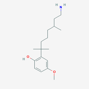 molecular formula C17H29NO2 B14384725 2-(8-Amino-2,6-dimethyloctan-2-YL)-4-methoxyphenol CAS No. 89645-01-2