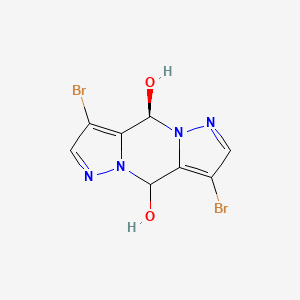 molecular formula C8H6Br2N4O2 B1438474 (8R)-4,10-dibromo-1,6,7,12-tetrazatricyclo[7.3.0.03,7]dodeca-3,5,9,11-tetraene-2,8-diol CAS No. 1212466-82-4