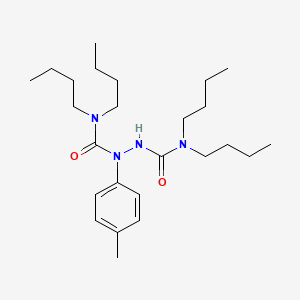 molecular formula C25H44N4O2 B14384773 N~1~,N~1~,N~2~,N~2~-Tetrabutyl-1-(4-methylphenyl)hydrazine-1,2-dicarboxamide CAS No. 88452-27-1