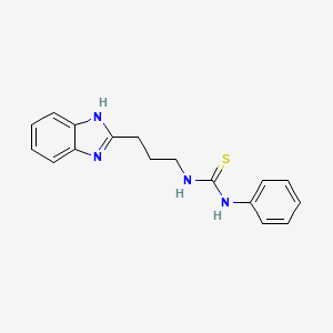 molecular formula C17H18N4S B14384855 N-[3-(1H-Benzimidazol-2-yl)propyl]-N'-phenylthiourea CAS No. 89334-54-3