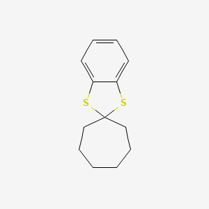 molecular formula C13H16S2 B14384887 Spiro[1,3-benzodithiole-2,1'-cycloheptane] CAS No. 89572-07-6