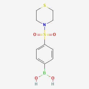 molecular formula C10H14BNO4S2 B1438489 (4-(Thiomorpholinosulfonyl)phenyl)boronic acid CAS No. 871329-69-0