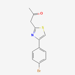 molecular formula C12H10BrNOS B14384891 1-[4-(4-Bromophenyl)-1,3-thiazol-2-yl]propan-2-one CAS No. 89991-29-7