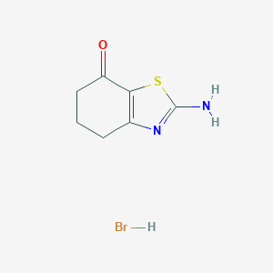 molecular formula C7H9BrN2OS B143849 2-Amino-5,6-dihydrobenzo[d]thiazol-7(4H)-one hydrobromide CAS No. 805250-54-8