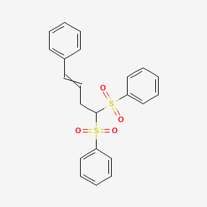molecular formula C22H20O4S2 B14385052 1,1'-[(1-Phenylbut-1-ene-4,4-diyl)disulfonyl]dibenzene CAS No. 87802-84-4