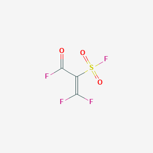 molecular formula C3F4O3S B14385062 3,3-Difluoro-2-(fluorosulfonyl)prop-2-enoyl fluoride CAS No. 90127-92-7