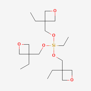 molecular formula C20H38O6Si B14385063 Ethyltris[(3-ethyloxetan-3-yl)methoxy]silane CAS No. 89455-13-0
