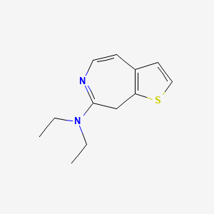 molecular formula C12H16N2S B14385077 N,N-Diethyl-8H-thieno[2,3-d]azepin-7-amine CAS No. 89536-46-9