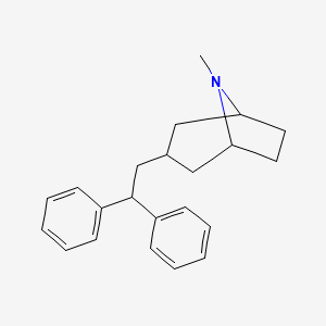 molecular formula C22H27N B14385084 3-(2,2-Diphenylethyl)-8-methyl-8-azabicyclo[3.2.1]octane CAS No. 88543-23-1
