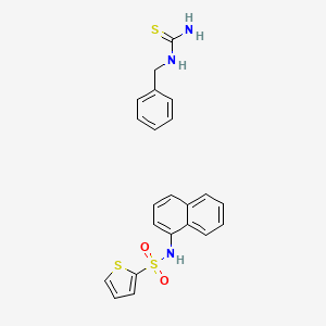 molecular formula C22H21N3O2S3 B14385085 benzylthiourea;N-naphthalen-1-ylthiophene-2-sulfonamide CAS No. 88022-30-4