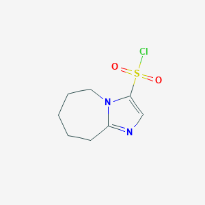 molecular formula C8H11ClN2O2S B1438511 6,7,8,9-Tetrahydro-5H-imidazo[1,2-a]azepine-3-sulphonyl chloride CAS No. 914637-93-7