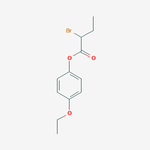 molecular formula C12H15BrO3 B1438517 4-Ethoxyphenyl 2-bromobutanoate CAS No. 1172946-87-0