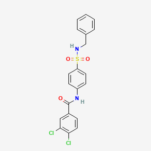 molecular formula C20H16Cl2N2O3S B14385193 N-[4-(Benzylsulfamoyl)phenyl]-3,4-dichlorobenzamide CAS No. 89565-02-6